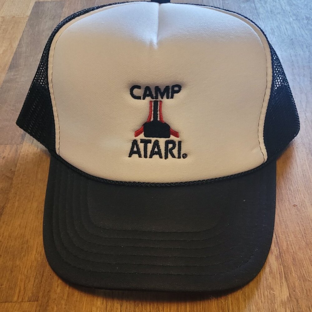 Retro Camp Atari Mesh Trucker Hat Black/White